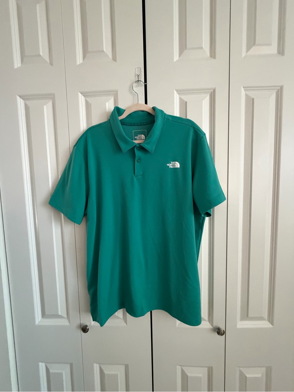 The North Face Men's Teal-Green Short Sleeve Polo